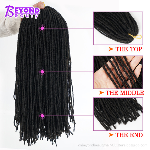 18inch Sister Locs Goddess Locs Full Handmade Dreadlocks Extension 26 strands Ombre Blonde Micro Faux locs Crochet Braids